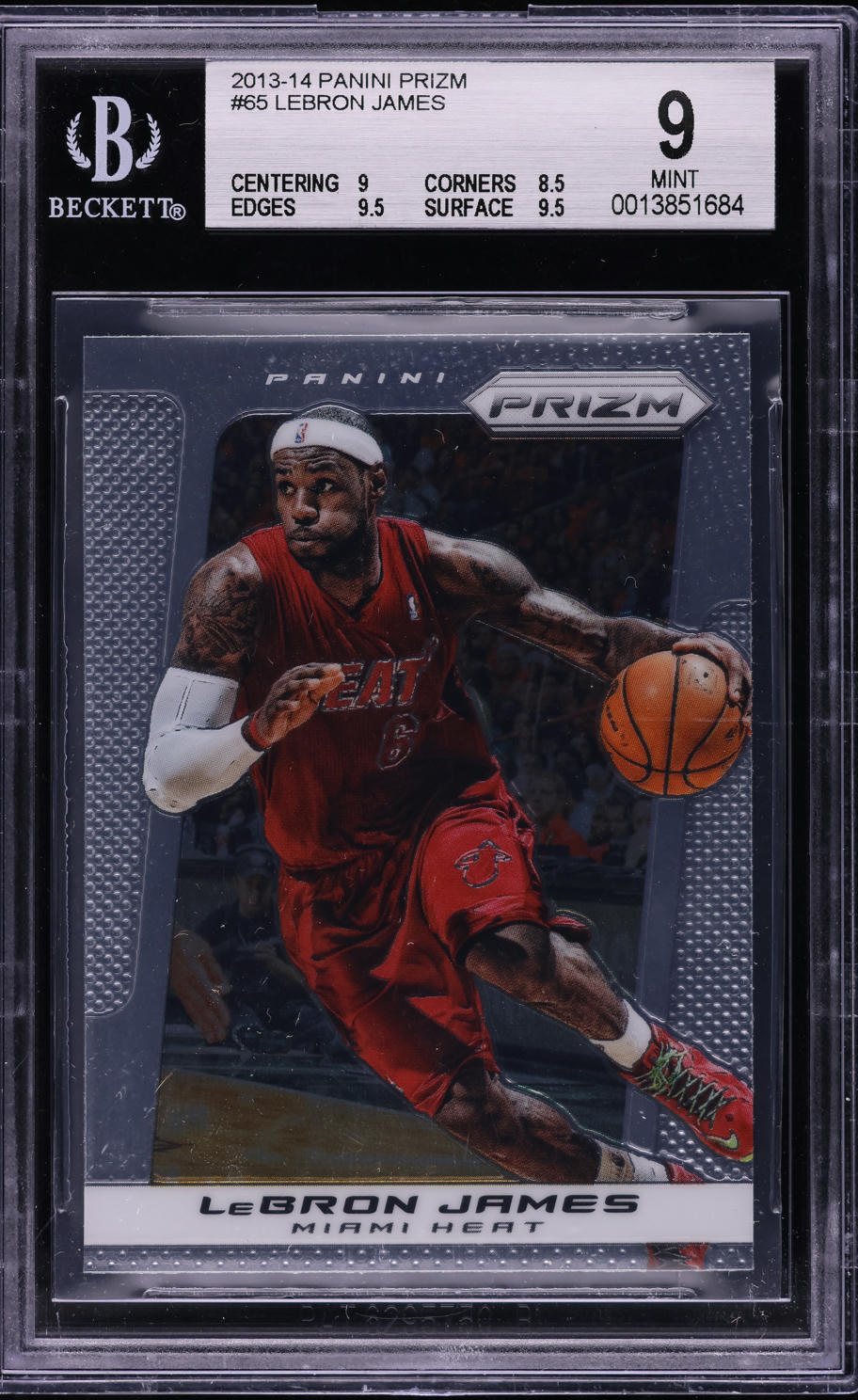 2013 Panini Prizm LeBron James #65 BGS 9 MINT