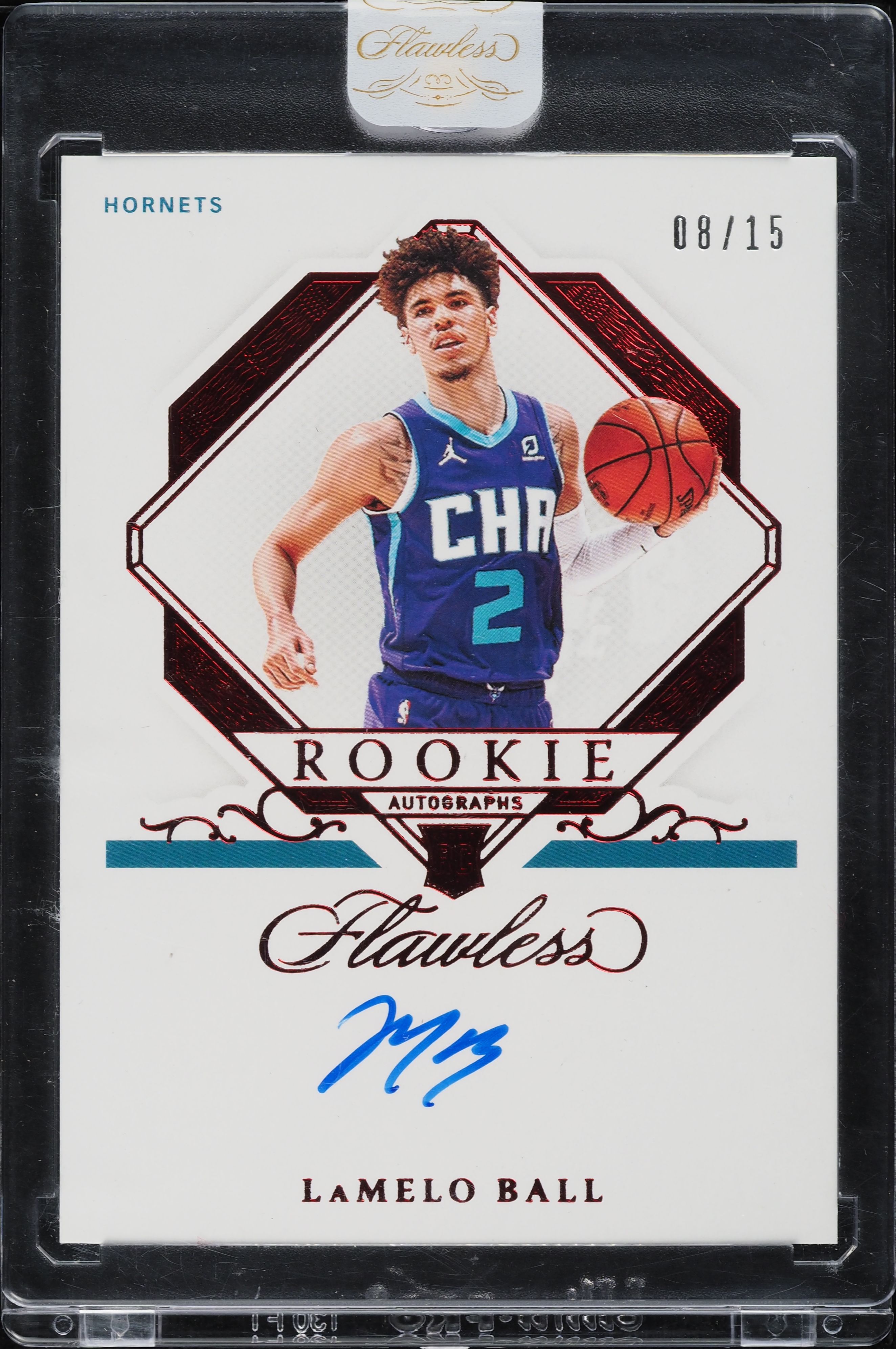 2020 Panini Flawless Ruby LaMelo Ball ROOKIE AUTO /15 #FRA-LAM
