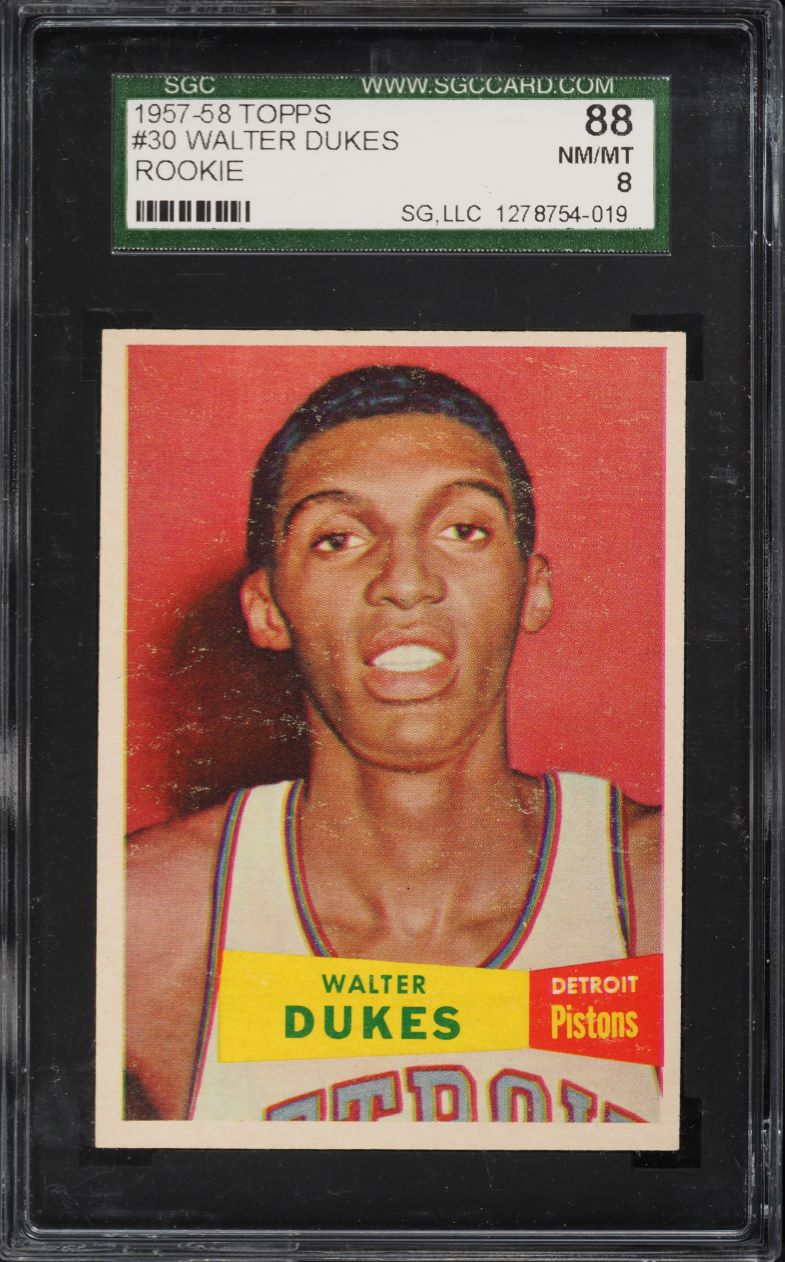 1957 Topps Basketball Walter Dukes #30 SGC 8 NM-MT