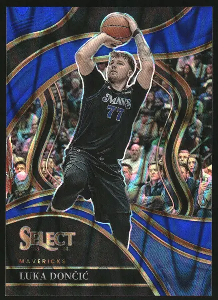 2023-24 Panini Select Blue Tectonic Prizms #251 Luka Doncic Courtside /99