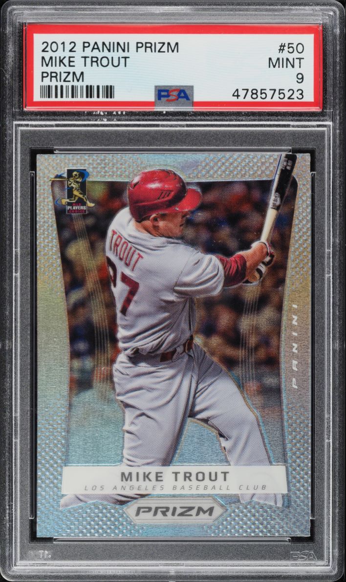 2012 Panini Prizm Silver Prizms Mike Trout ROOKIE #50 PSA 9 MINT