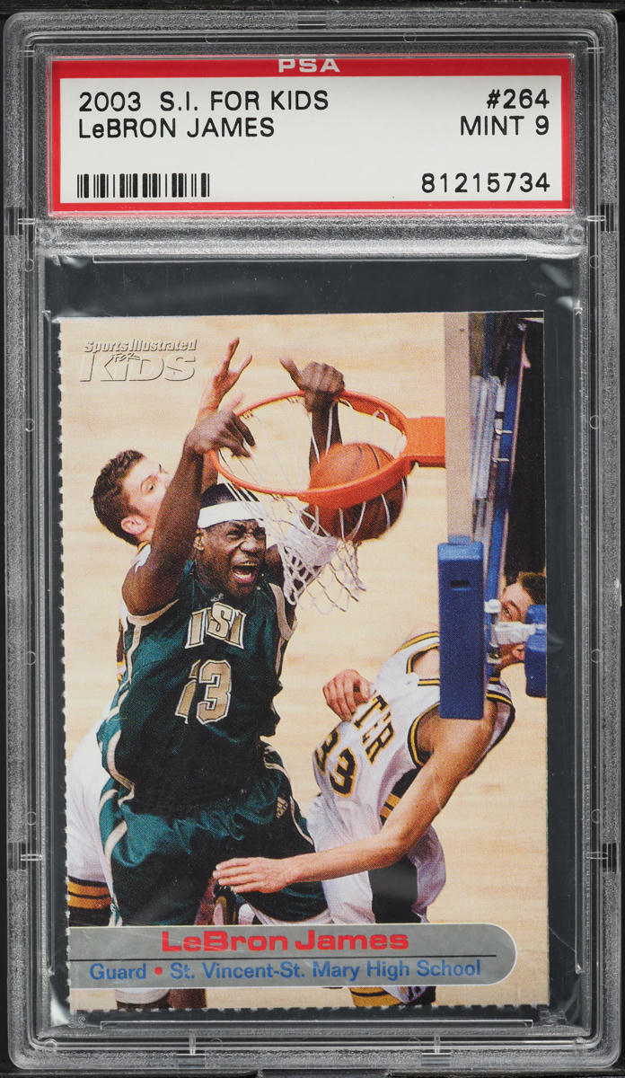 2003 Sports Illustrated For Kids LeBron James ROOKIE #264 PSA 9 MINT