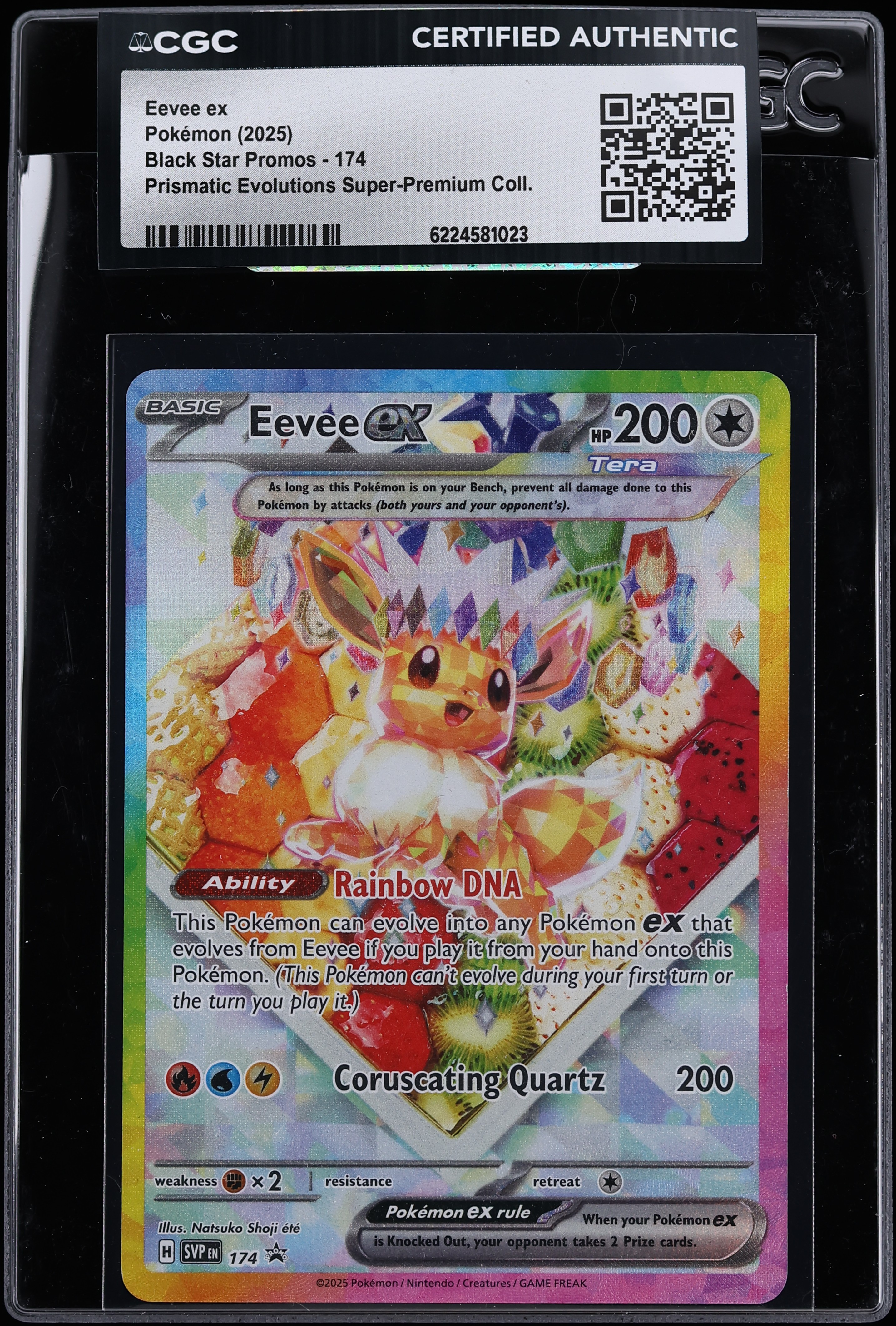 2025 Pokemon SV Promo Prismatic Evolutions Super Premium Full Art Eevee Ex #174 CGC AUTH
