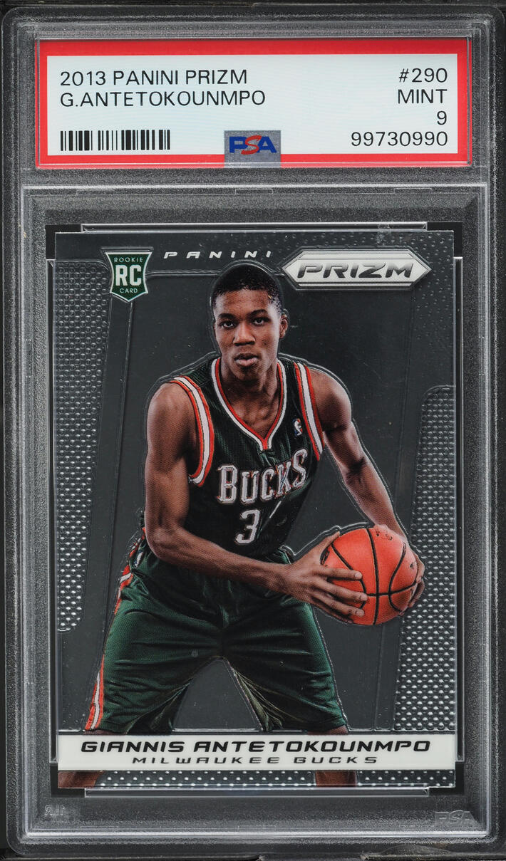 2013 Panini Prizm Giannis Antetokounmpo ROOKIE #290 PSA 9 MINT