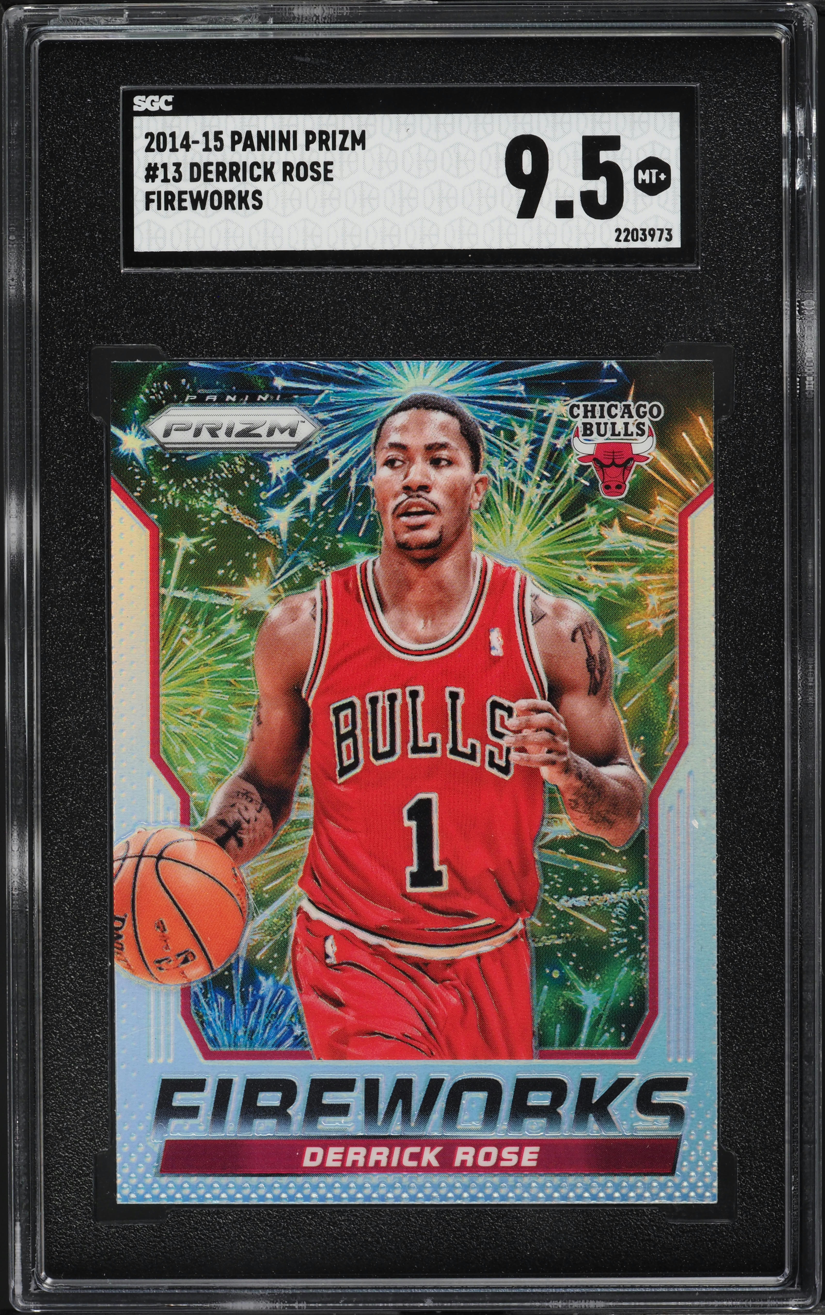 2014 Panini Prizm Fireworks Derrick Rose #13 SGC 9.5 MINT+