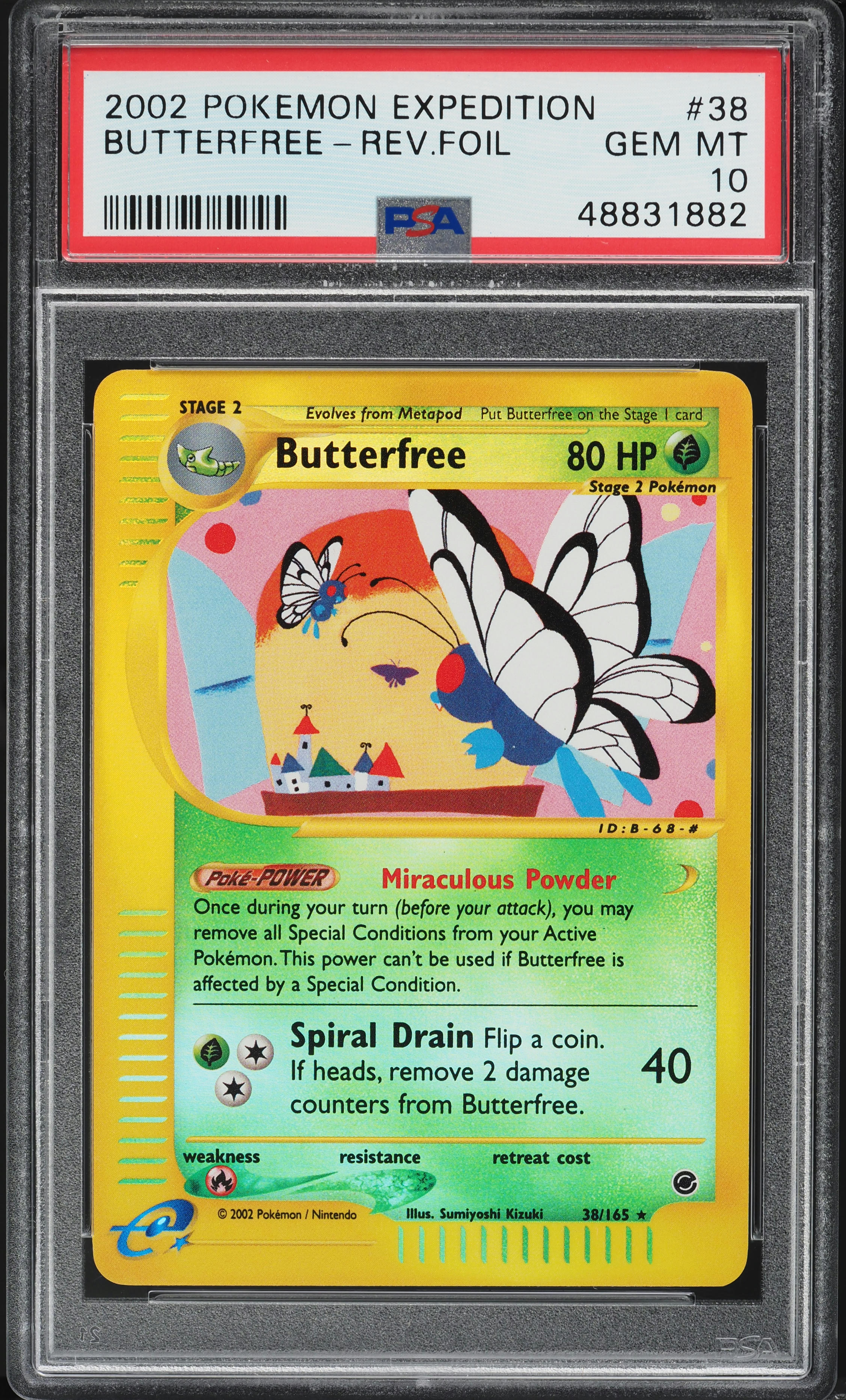 2002 Pokemon Expedition Reverse Holo Butterfree #38 PSA 10 GEM MINT