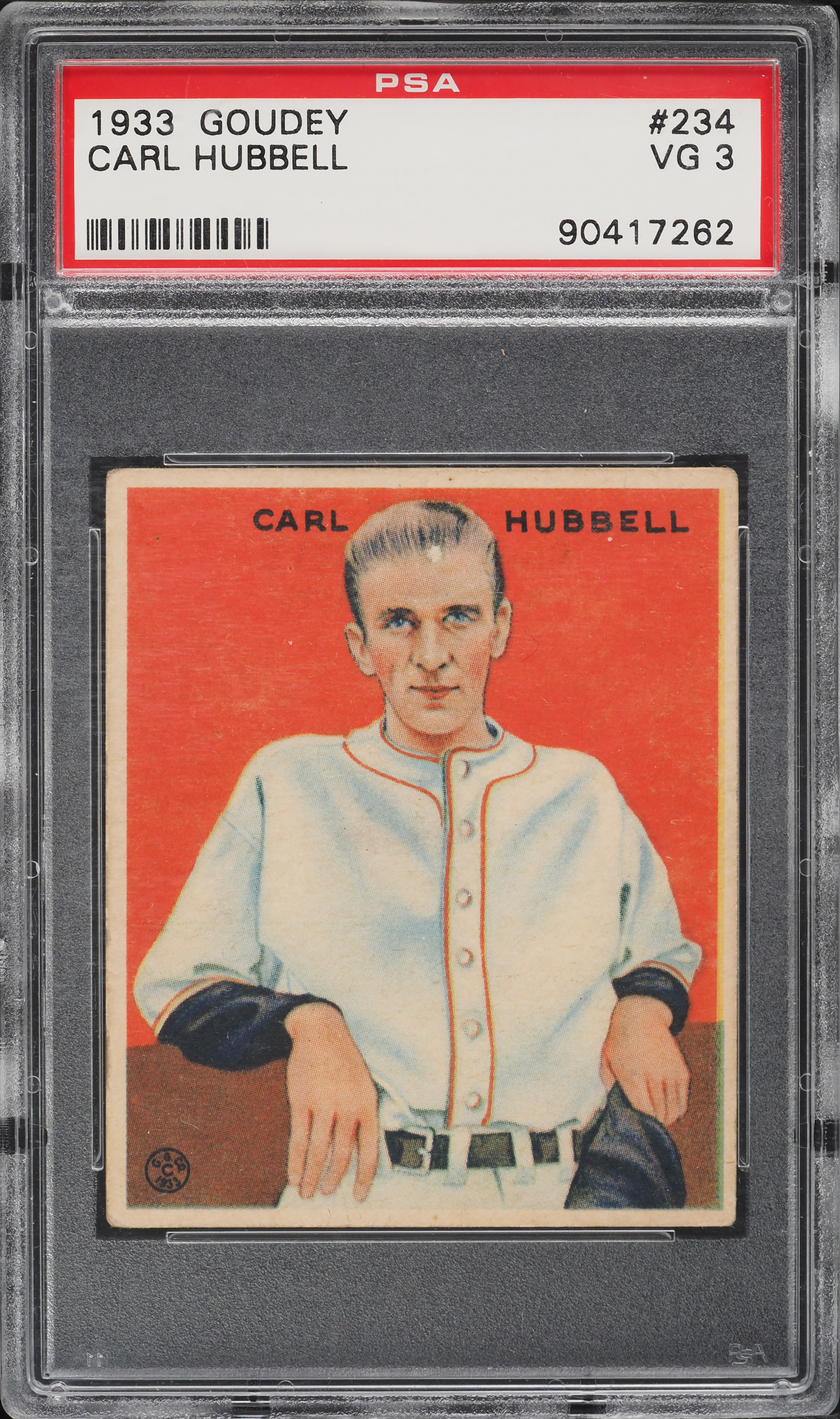 1933 Goudey Carl Hubbell #234 PSA 3 VG (PWCC-A)