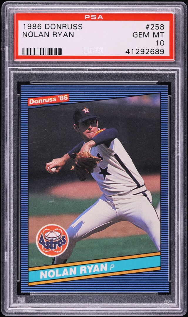 1986 Donruss Nolan Ryan #258 PSA 10 GEM MINT
