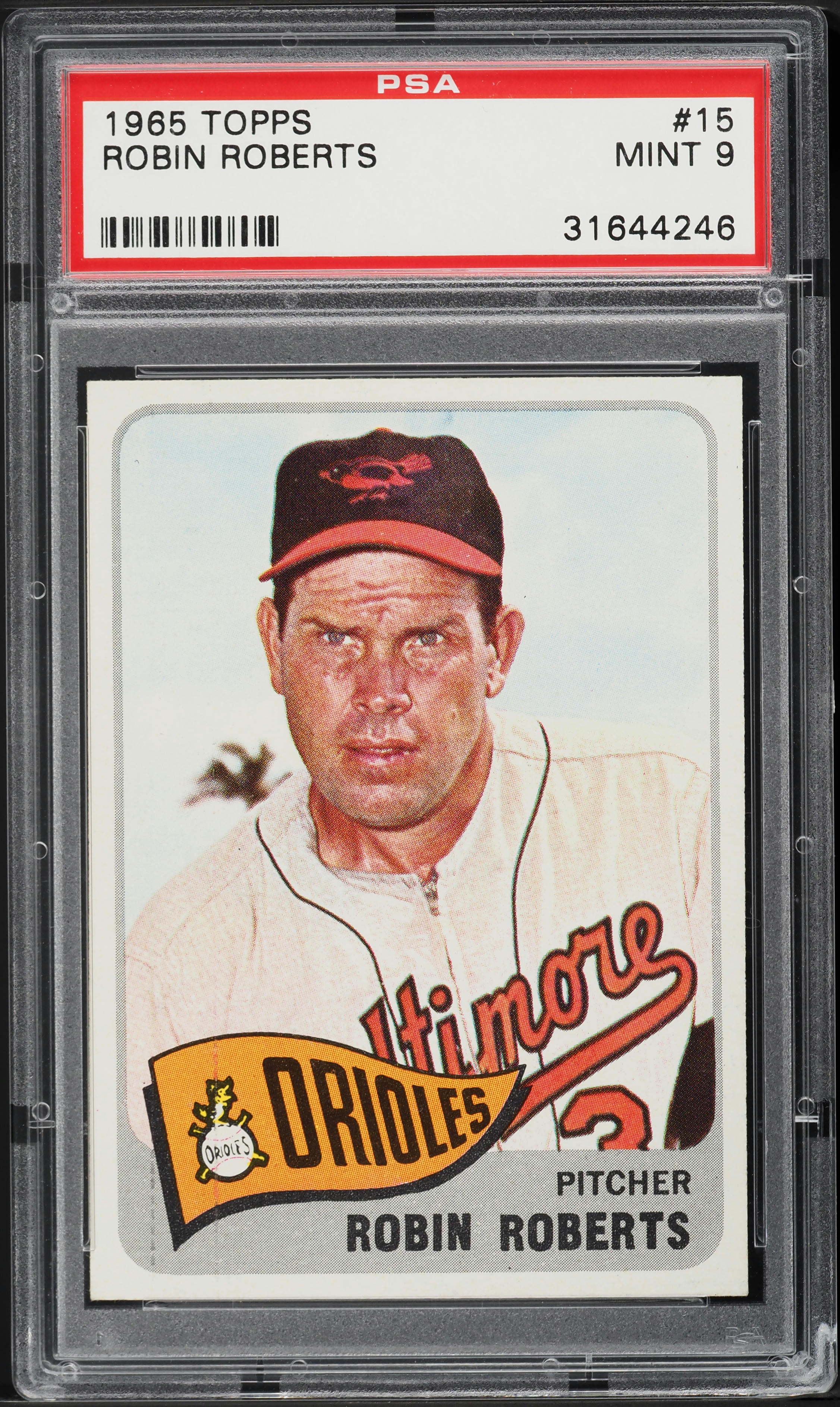 1965 Topps Robin Roberts #15 PSA 9 MINT