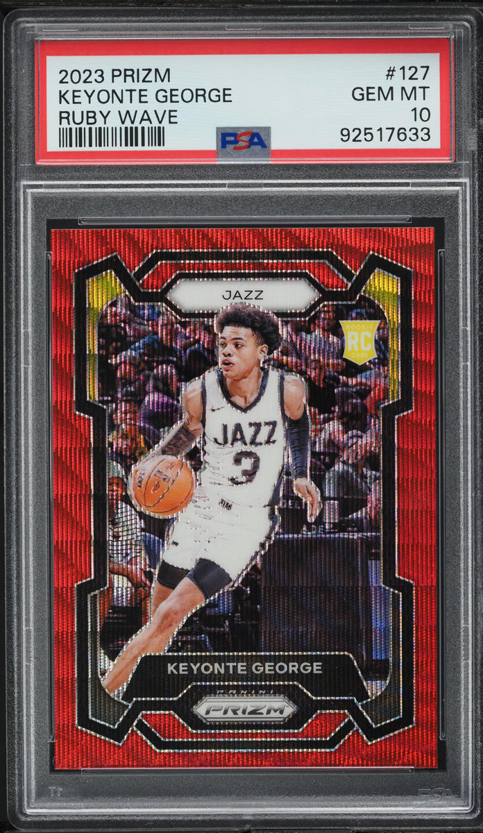 2023 Panini Prizm Ruby Wave Keyonte George ROOKIE #127 PSA 10 GEM MINT