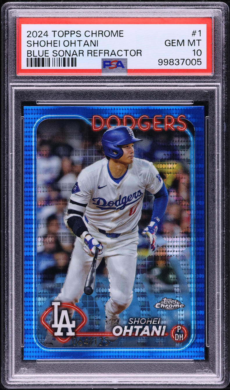 Shohei Ohtani 2024 Topps Chrome #1 Blue Sonar Refractor /125 Price