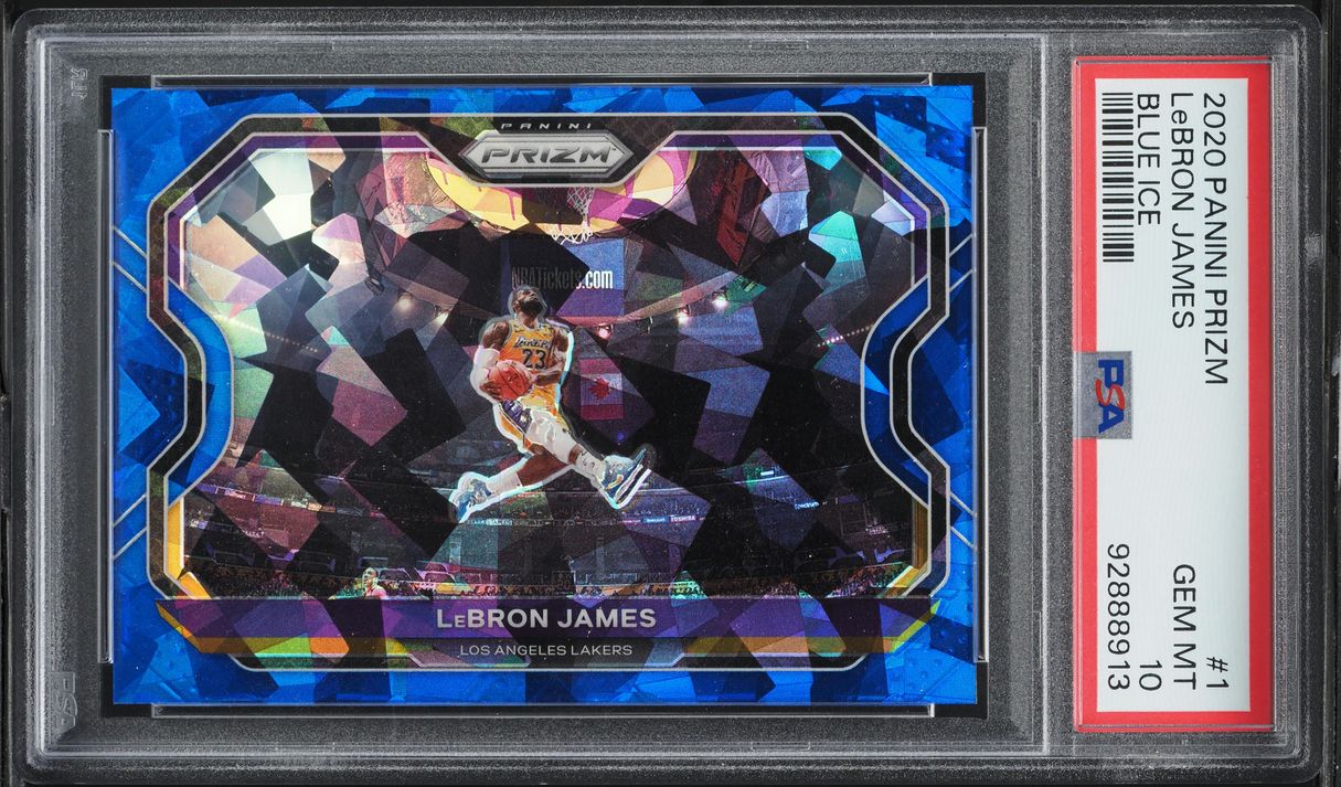 2020 Panini Prizm Blue Ice LeBron James /125 #1 PSA 10 GEM MINT