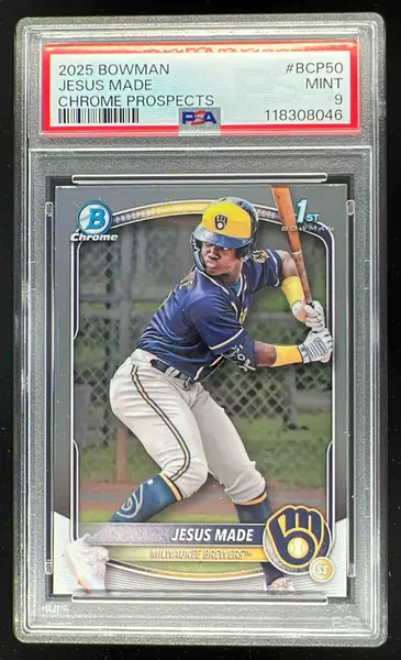 2025 Bowman Chrome Prospects #BCP-50 Jesus Made RC PSA 9