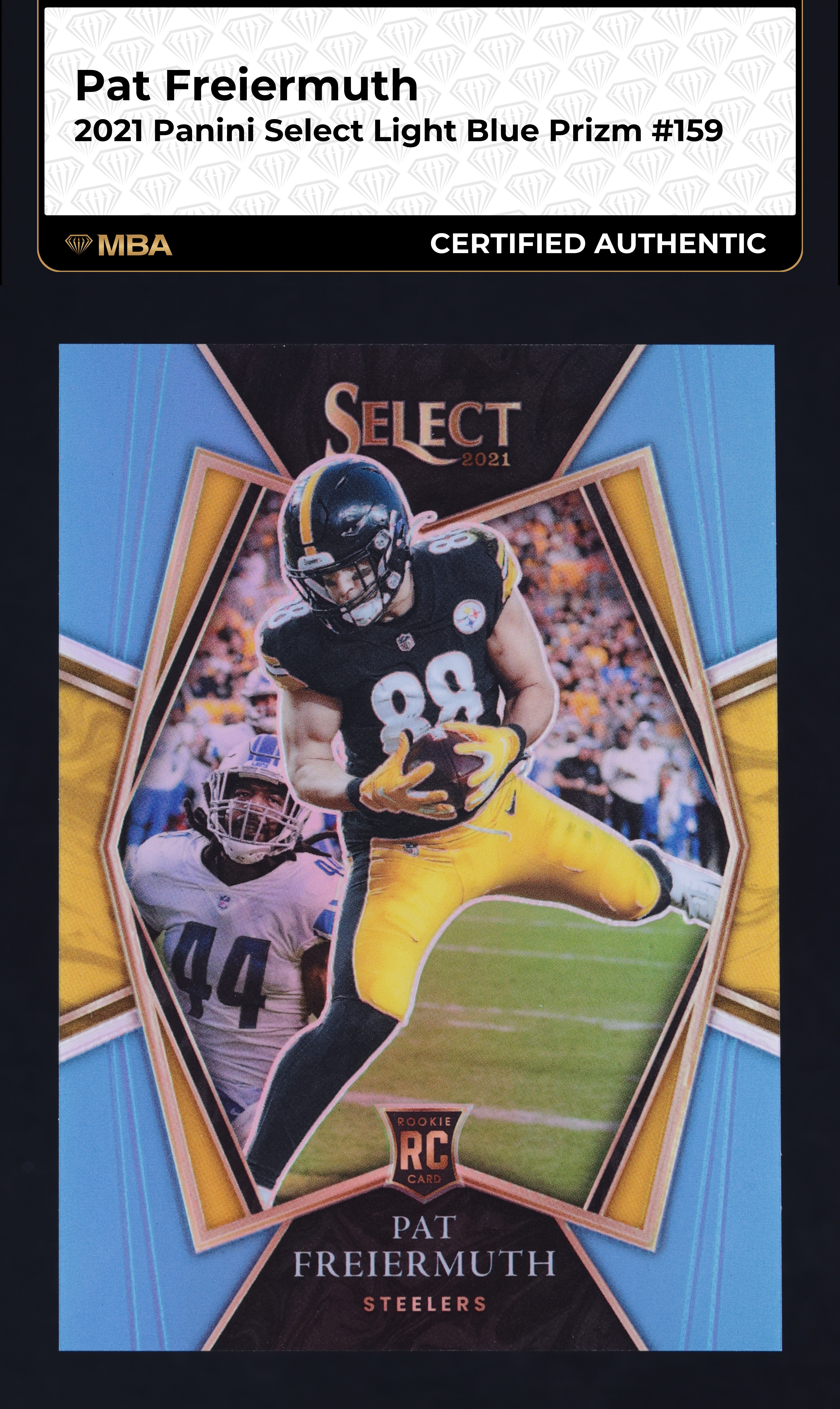 2021 Select Premier Level Light Blue Pat Freiermuth ROOKIE /99 #159 MBA AUTH