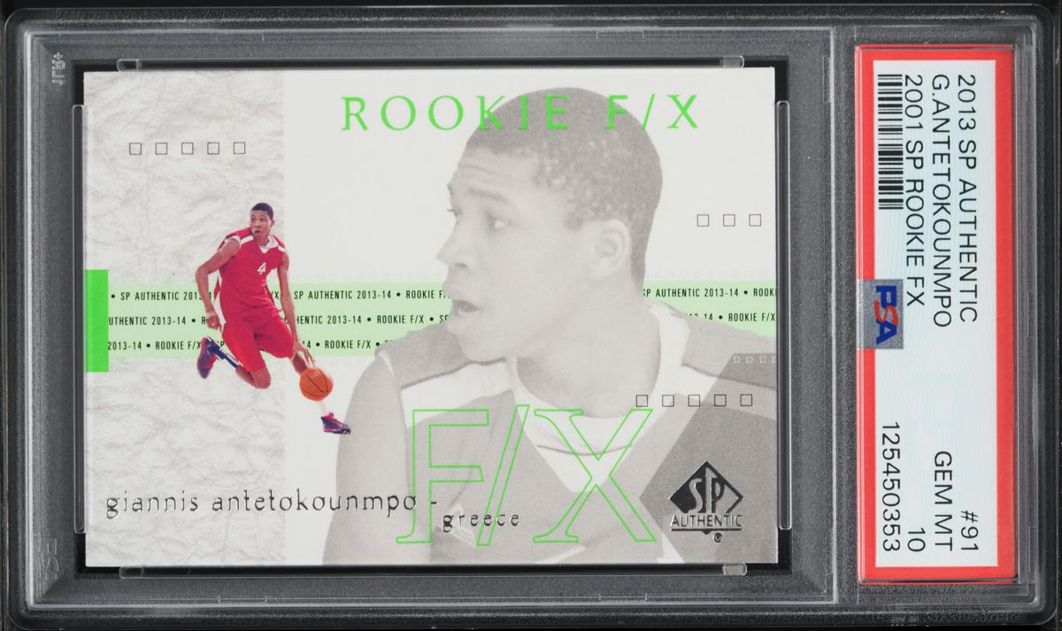 2013 SP Authentic '01 FX Giannis Antetokounmpo ROOKIE #91 PSA 10 GEM MINT