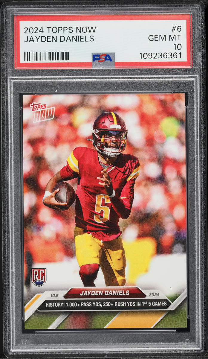 2024 Topps Now Jayden Daniels ROOKIE #6 PSA 10 GEM MINT
