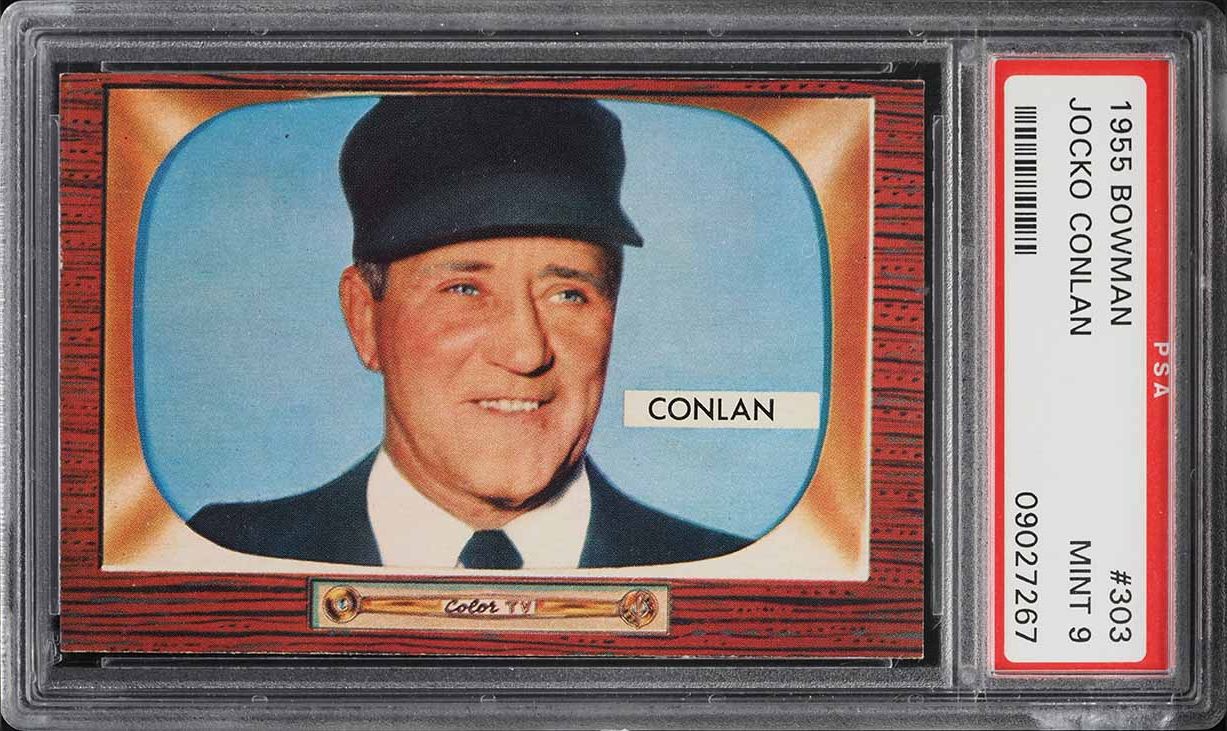 1955 Bowman Jocko Conlan UMPIRE #303 PSA 9 MINT