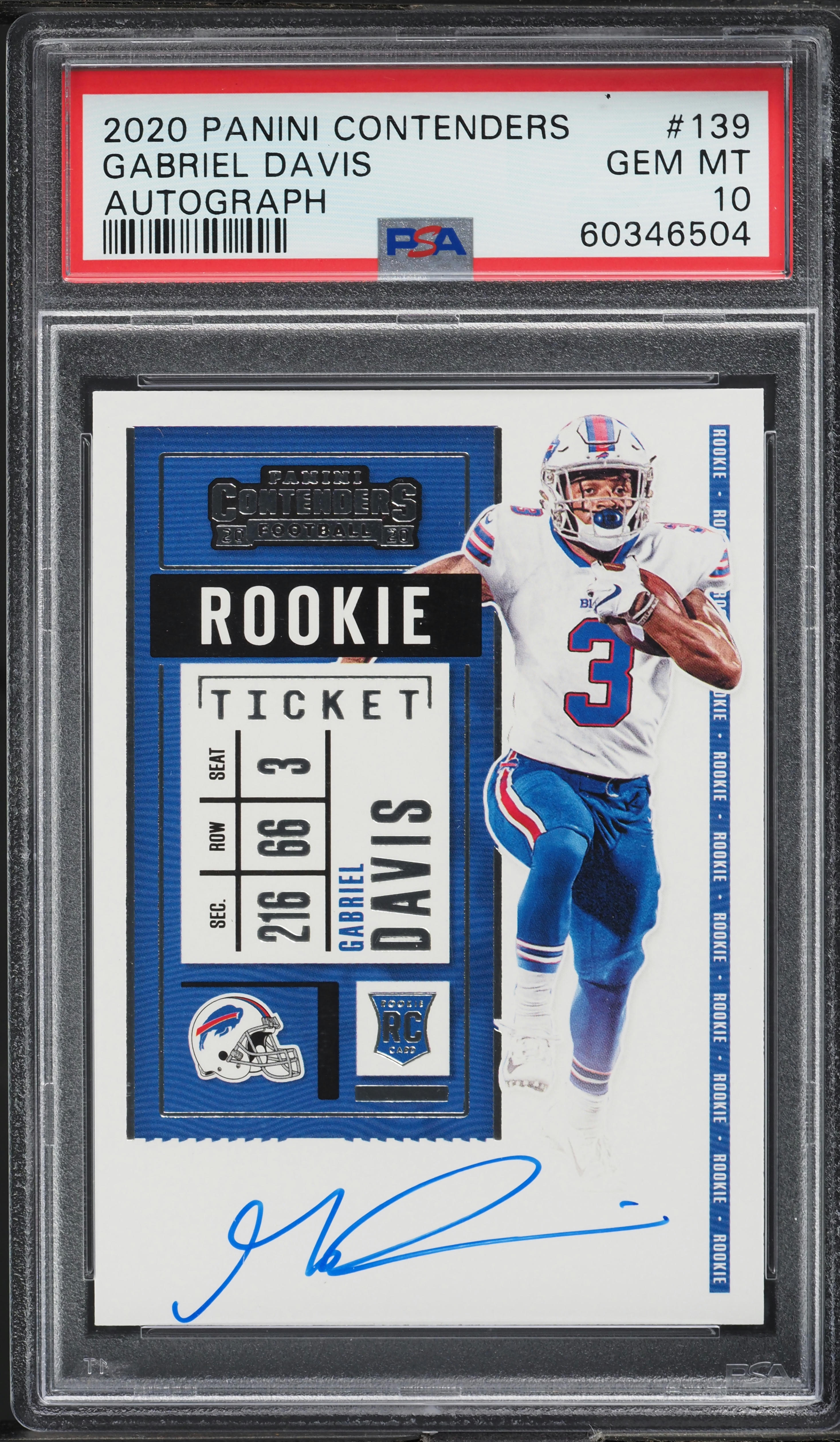Gabriel Davis 2020 Contenders #139 Rookie Ticket Auto Price Guide ...
