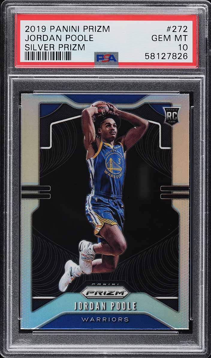 2019 Panini Prizm Silver Prizms Jordan Poole ROOKIE #272 PSA 10 GEM MINT
