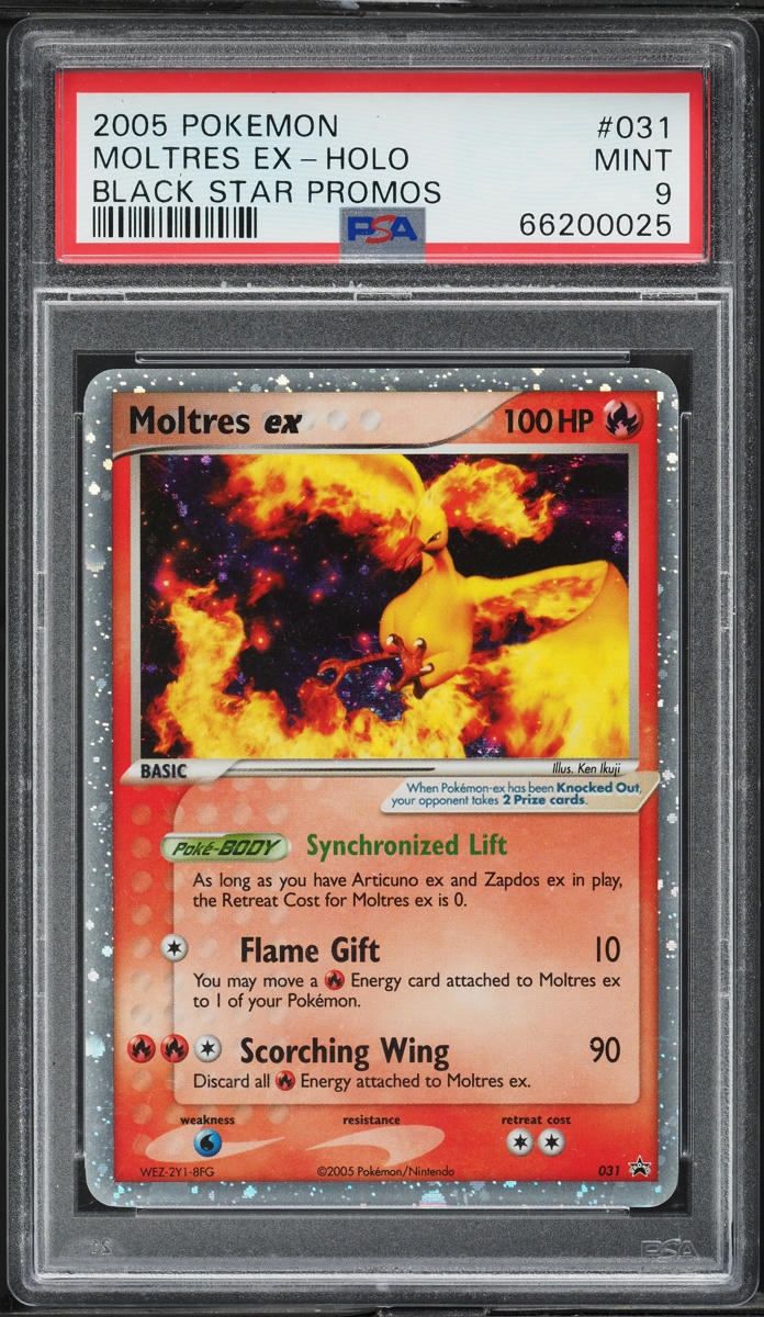 2005 Pokemon Black Star Promo Holo Moltres Ex #31 PSA 9 MINT