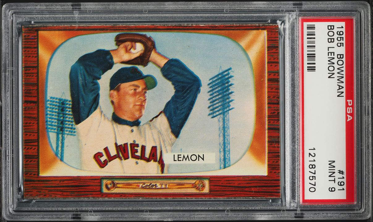 1955 Bowman Bob Lemon #191 PSA 9 MINT