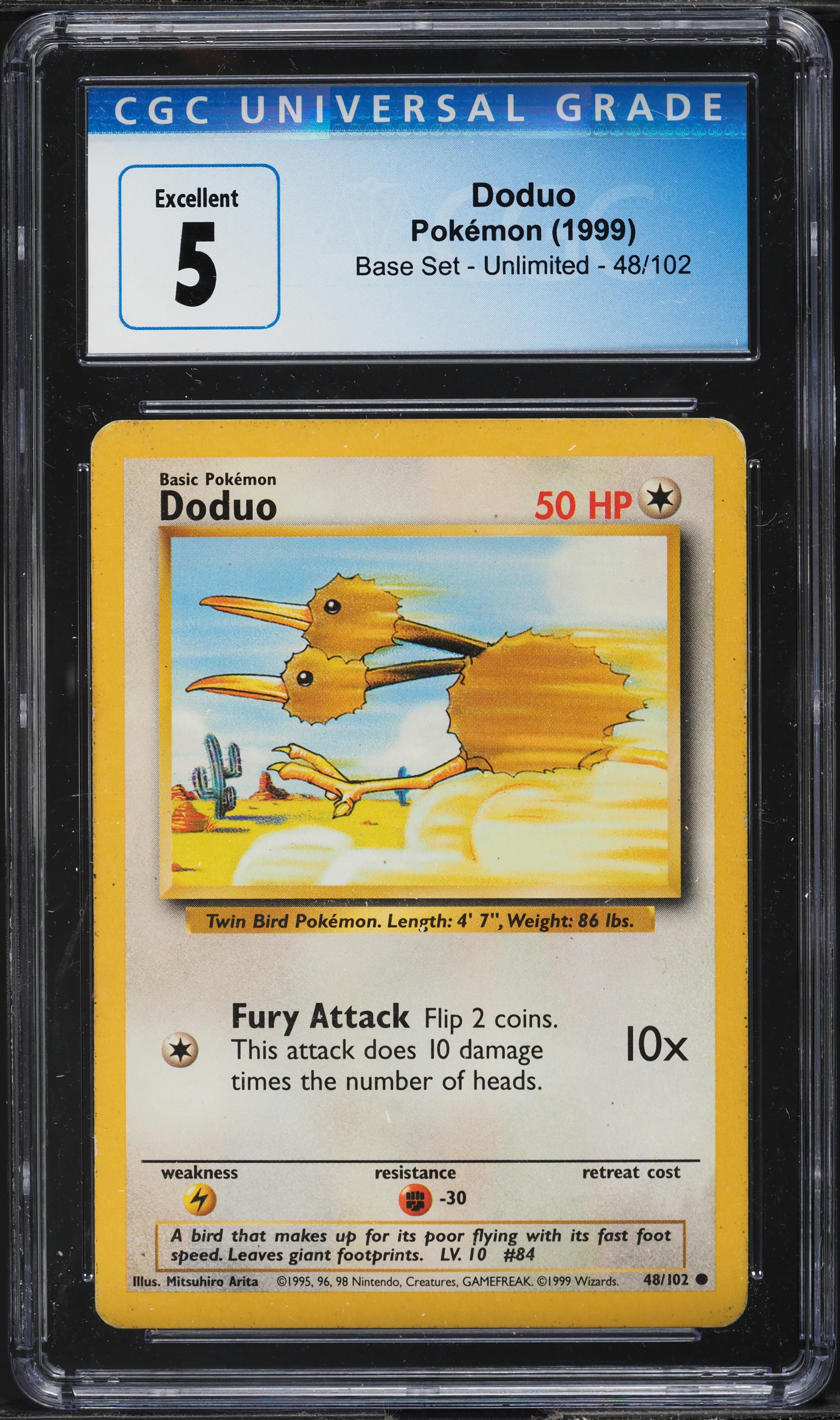 1999 Pokemon Base Set Doduo #48 CGC 5 EX