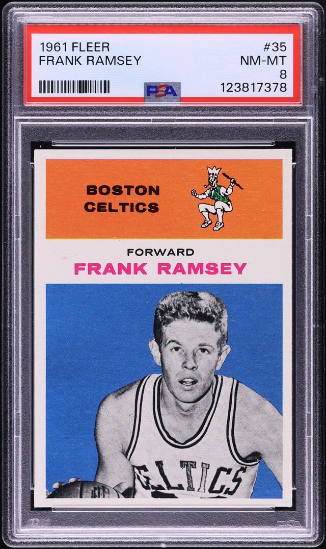 1961 Fleer Basketball Frank Ramsey #35 PSA 8 NM-MT