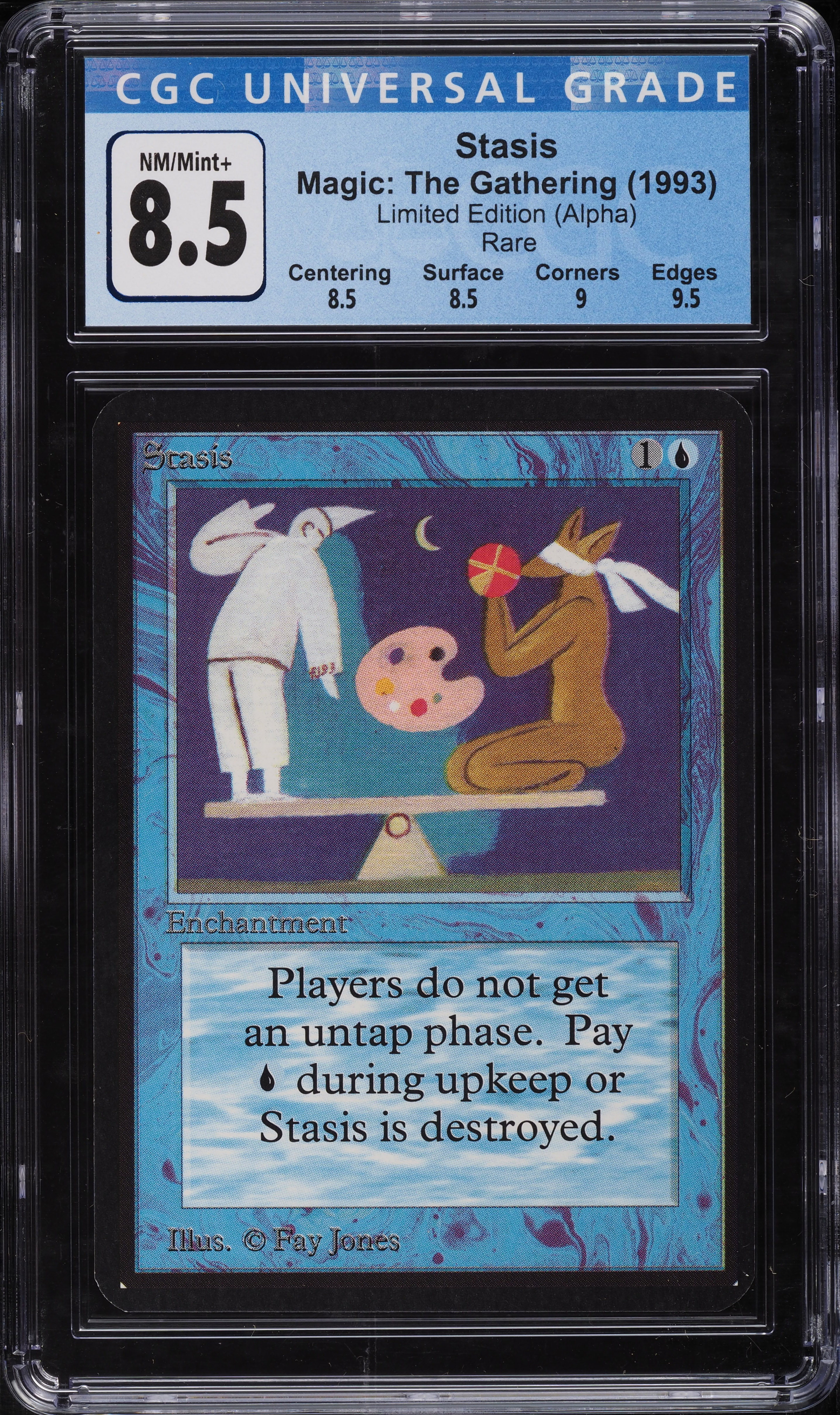 1993 Magic The Gathering MTG Alpha Stasis CGC 8.5 NM-MT+