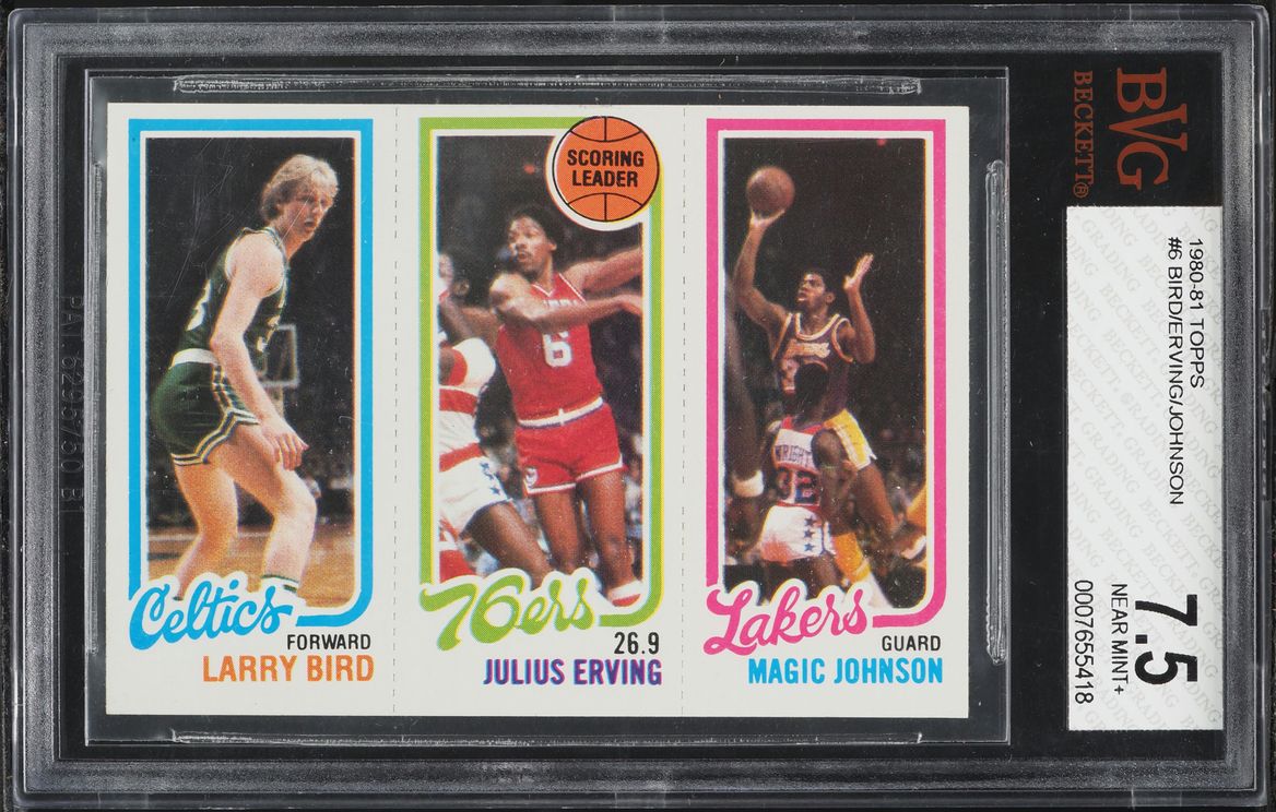 1980 Topps Basketball Julius Erving Larry Bird Magic Johnson ROOKIE BVG 7.5 NRMT+