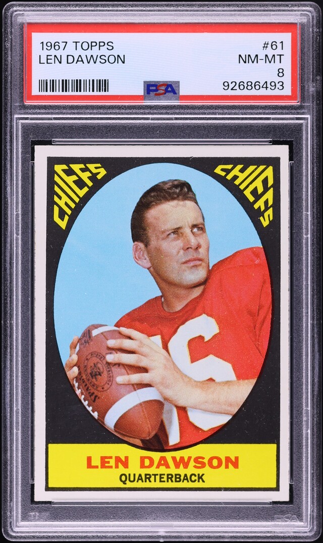 1967 Topps Football Len Dawson #61 PSA 8 NM-MT