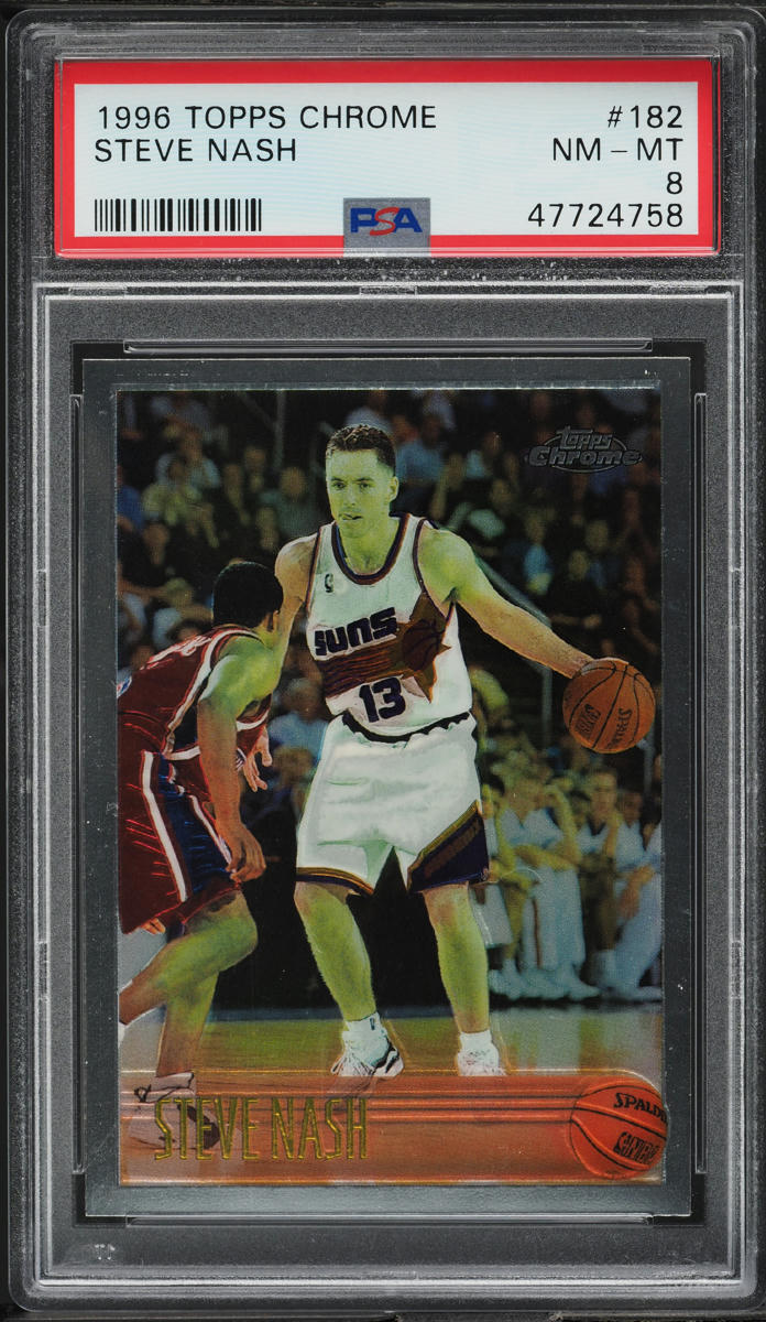1996 Topps Chrome Steve Nash ROOKIE #182 PSA 8 NM-MT