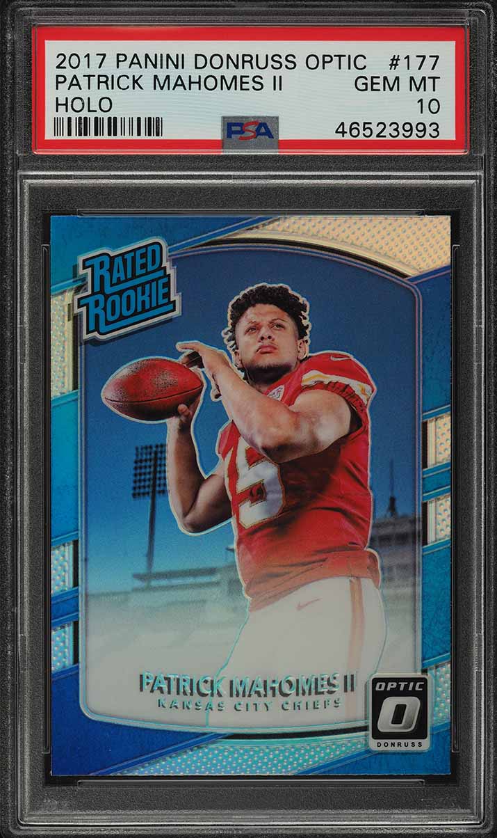 2017 Donruss Optic Holo Patrick Mahomes II ROOKIE RC #177 PSA 10 GEM MINT