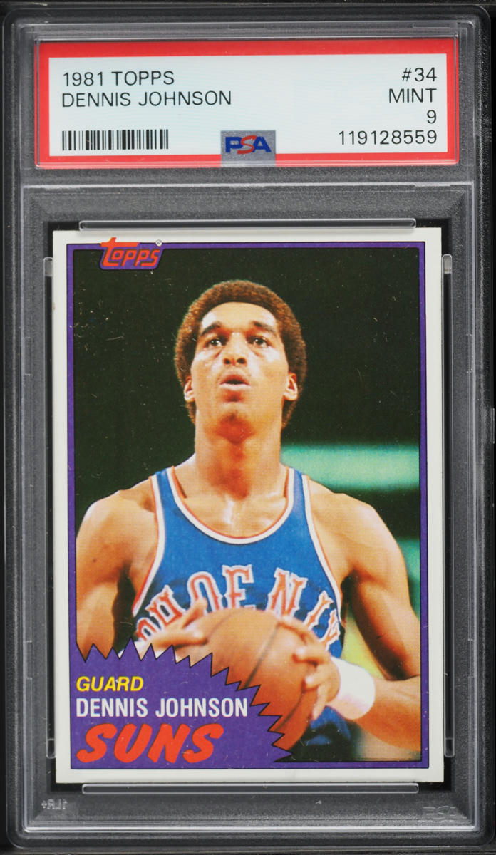 1981 Topps Basketball Dennis Johnson #34 PSA 9 MINT