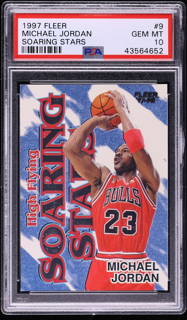 1997 Fleer Soaring Stars High Flying Michael Jordan #9 PSA 10 GEM MINT