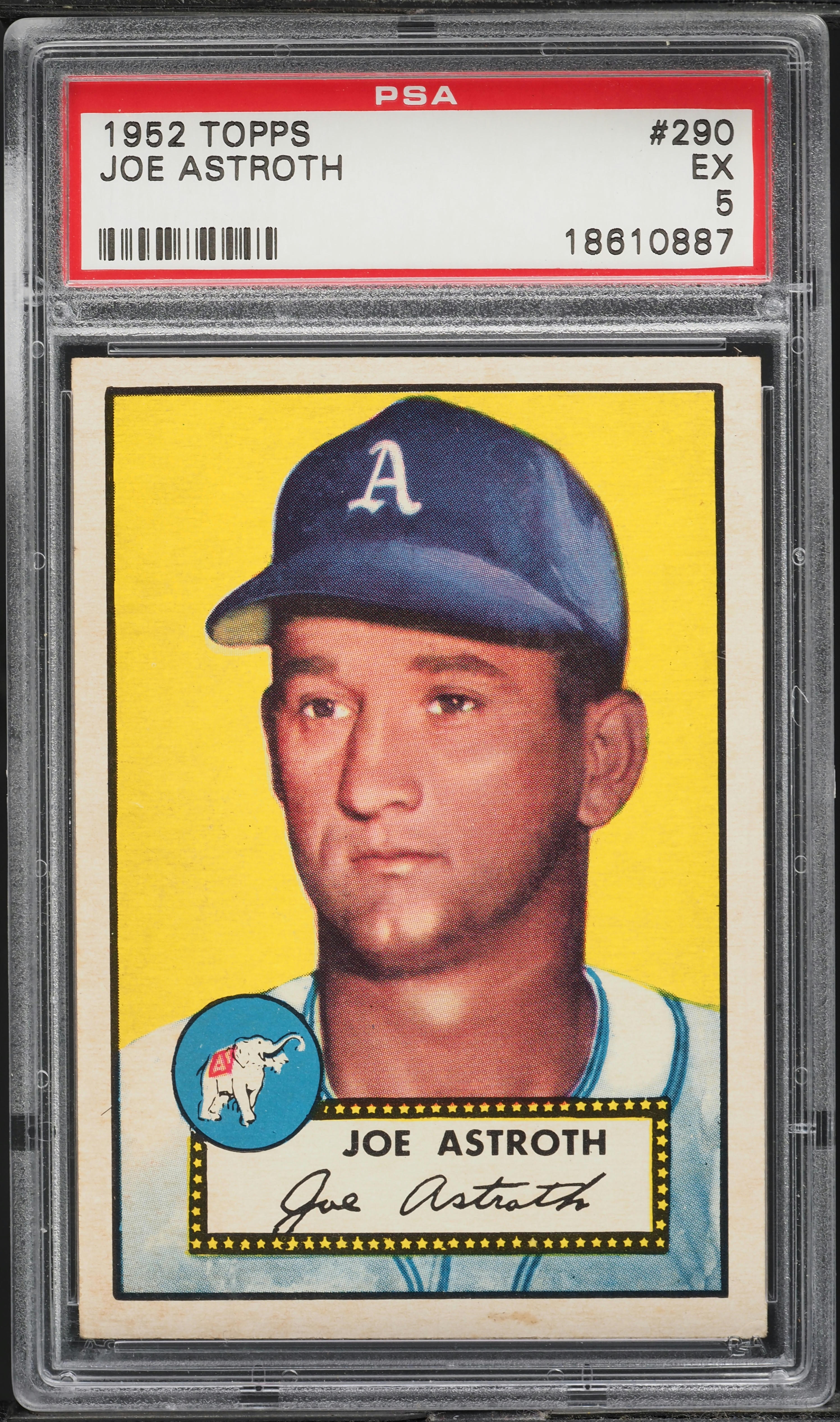 1952 Topps Joe Astroth #290 PSA 5 EX