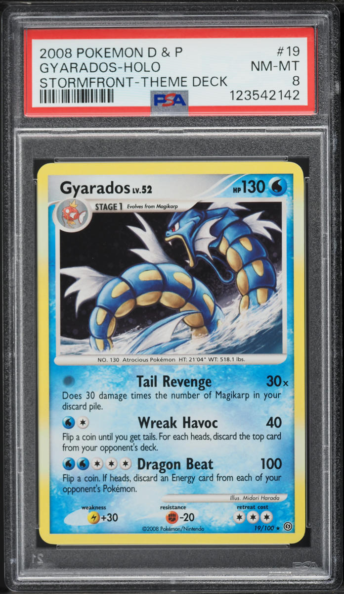 2008 Pokemon Diamond & Pearl Stormfront Cosmos Holo Gyarados #19 PSA 8 NM-MT