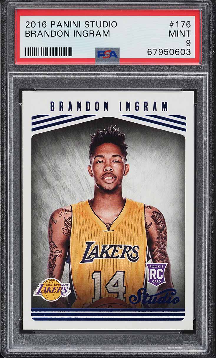 2016 Panini Studio Brandon Ingram ROOKIE #176 PSA 9 MINT