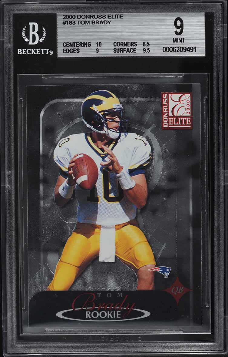 2000 Donruss Elite Tom Brady ROOKIE RC /2000 #183 BGS 9 MINT