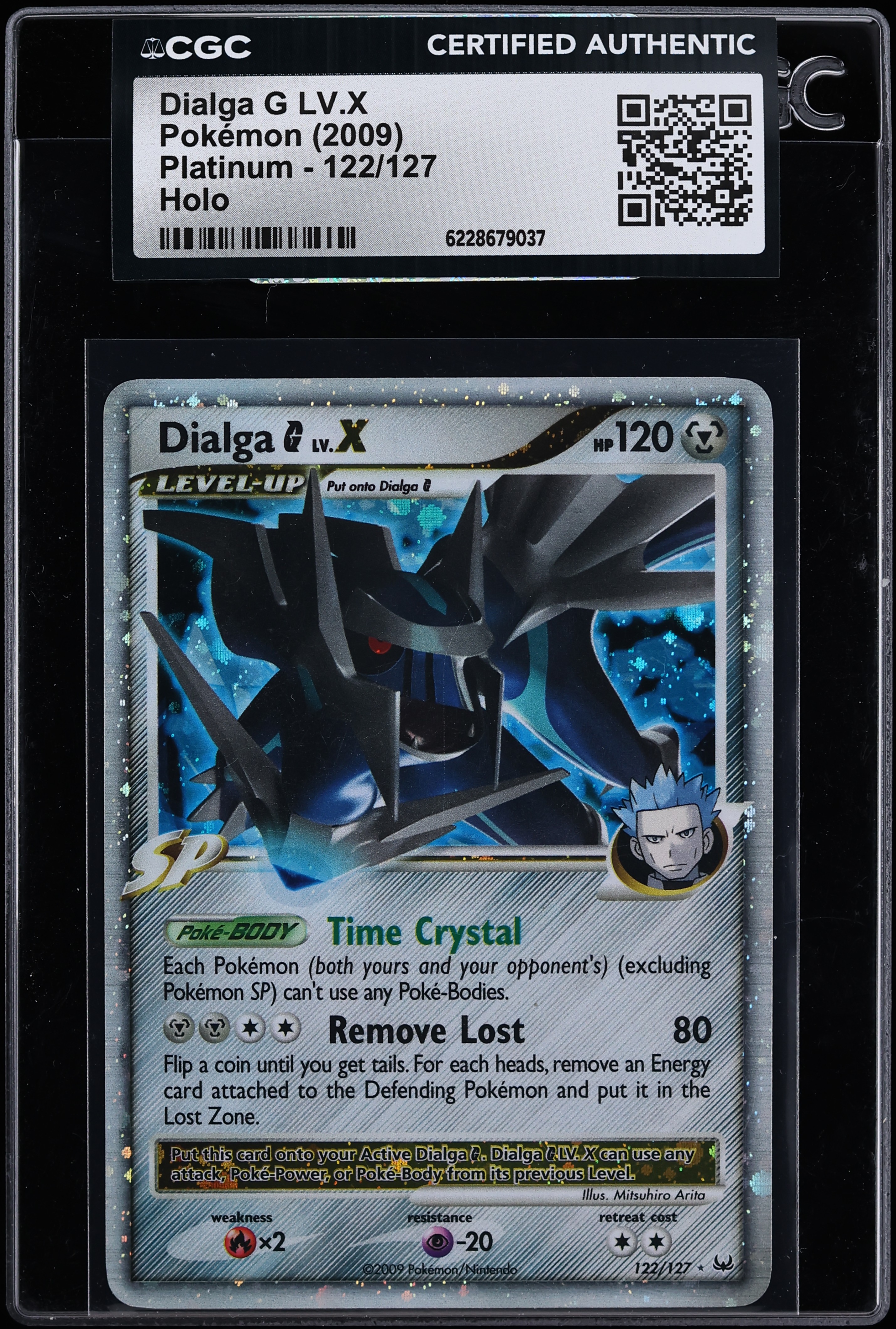 2009 Pokemon Platinum Holo Dialga G LV.X #122 CGC AUTH