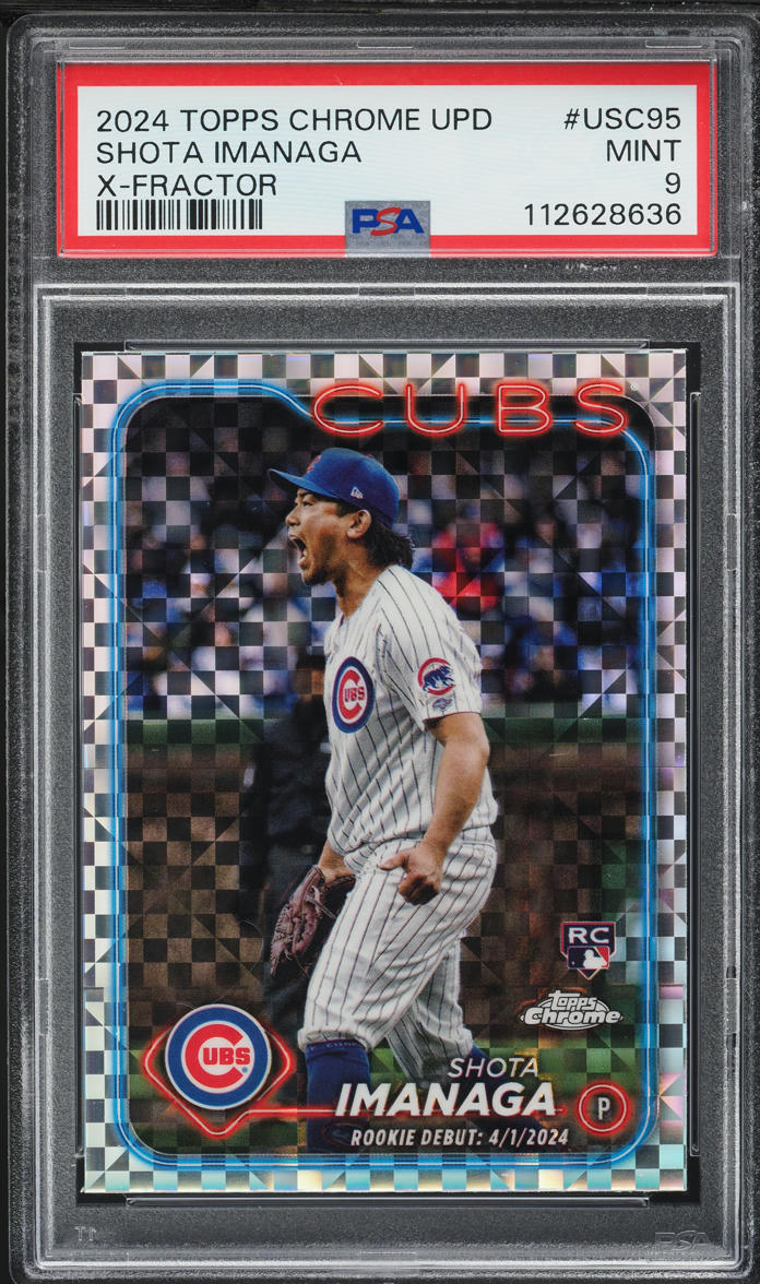 2024 Topps Chrome Update Xfractor Shota Imanaga ROOKIE #USC95 PSA 9 MINT