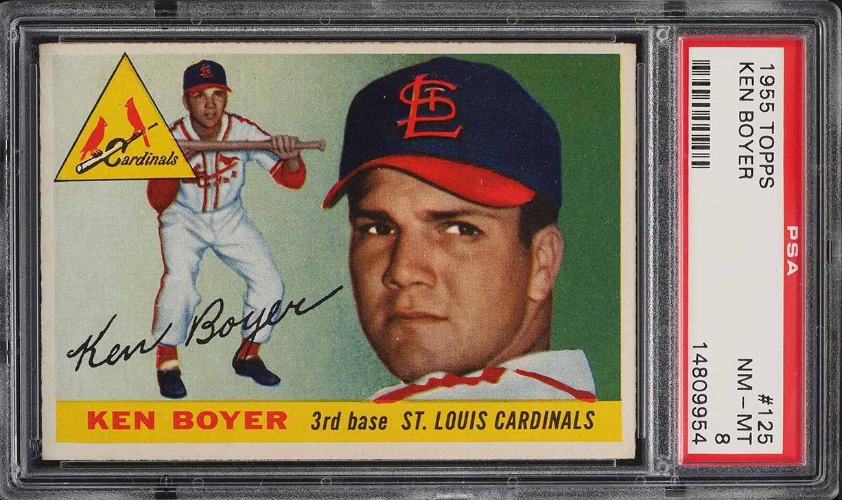 1955 Topps Ken Boyer ROOKIE #125 PSA 8 NM-MT