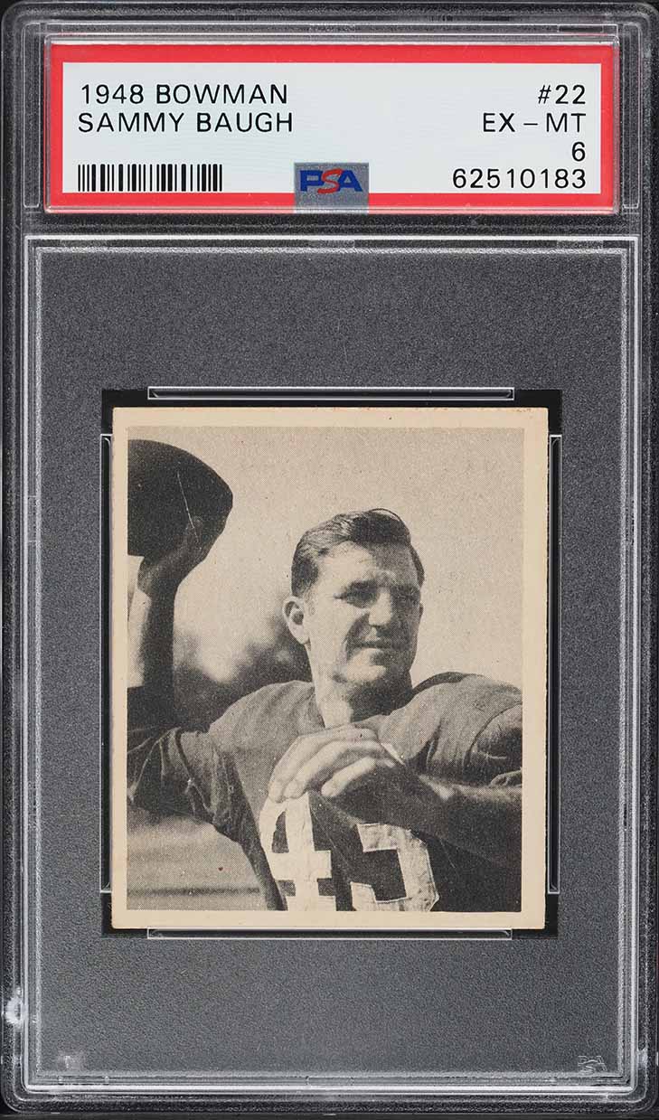 1948 Bowman Football Sammy Baugh ROOKIE #22 PSA 6 EXMT