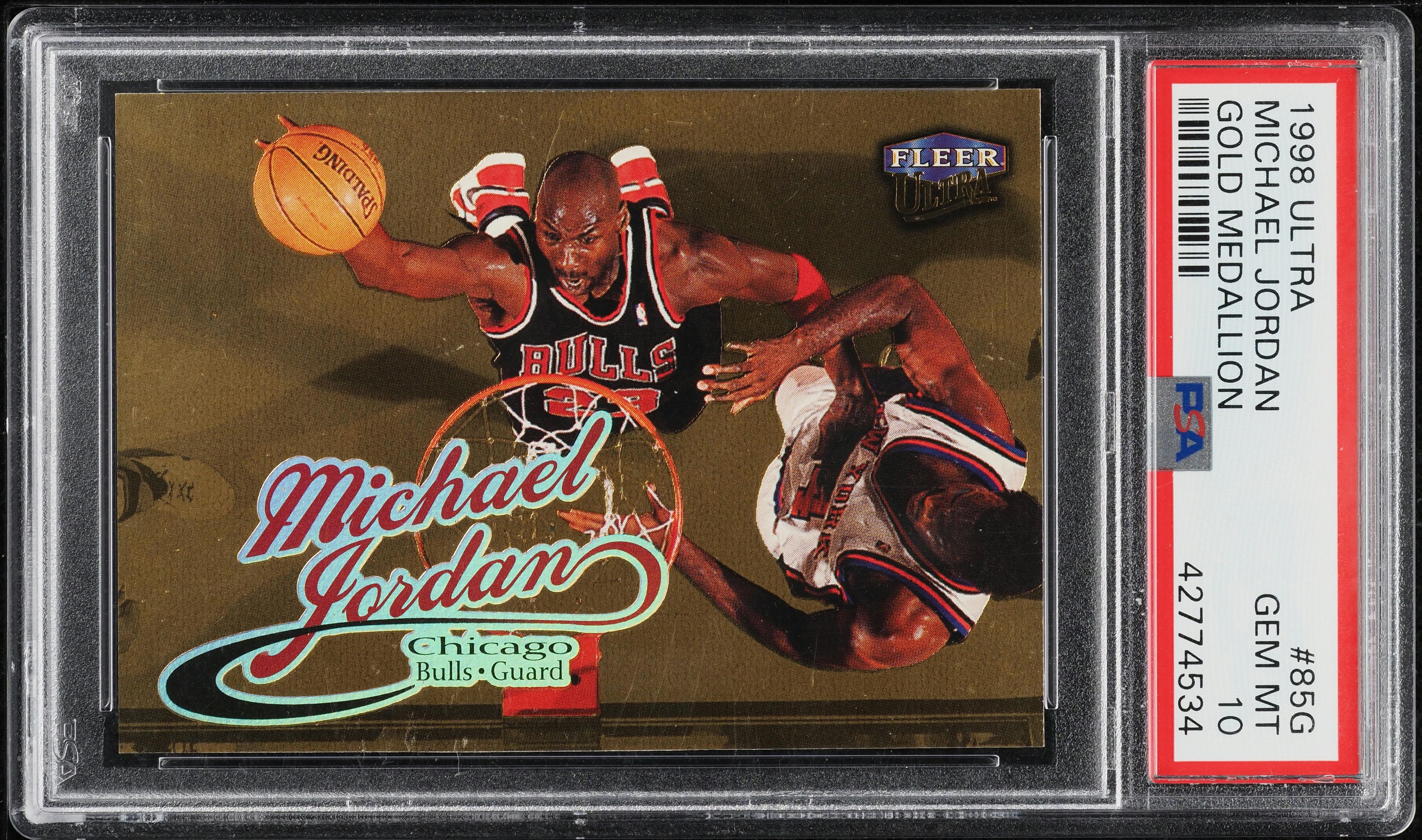 Michael Jordan 1998 Fleer Ultra #85G Gold Medallion Price