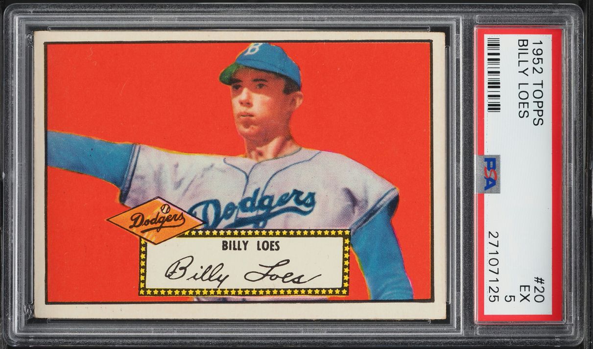 1952 Topps Billy Loes #20 PSA 5 EX