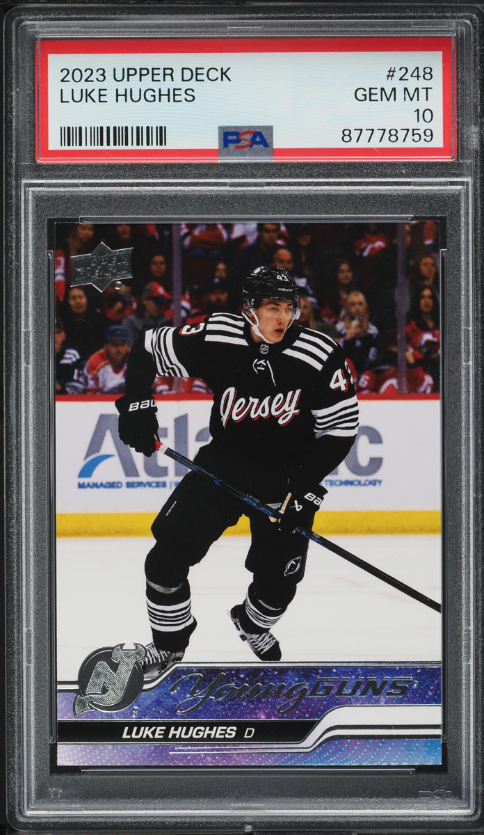 2023 Upper Deck Young Guns Luke Hughes ROOKIE #248 PSA 10 GEM MINT