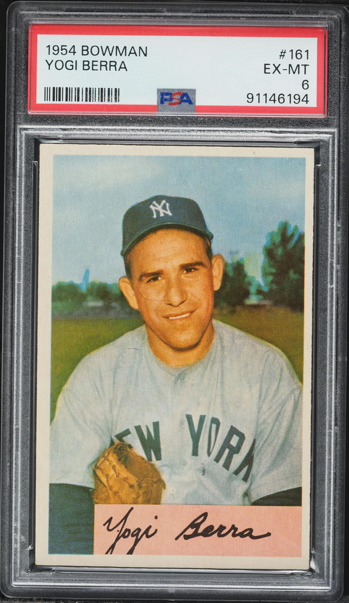 1954 Bowman Yogi Berra #161 PSA 6 EXMT