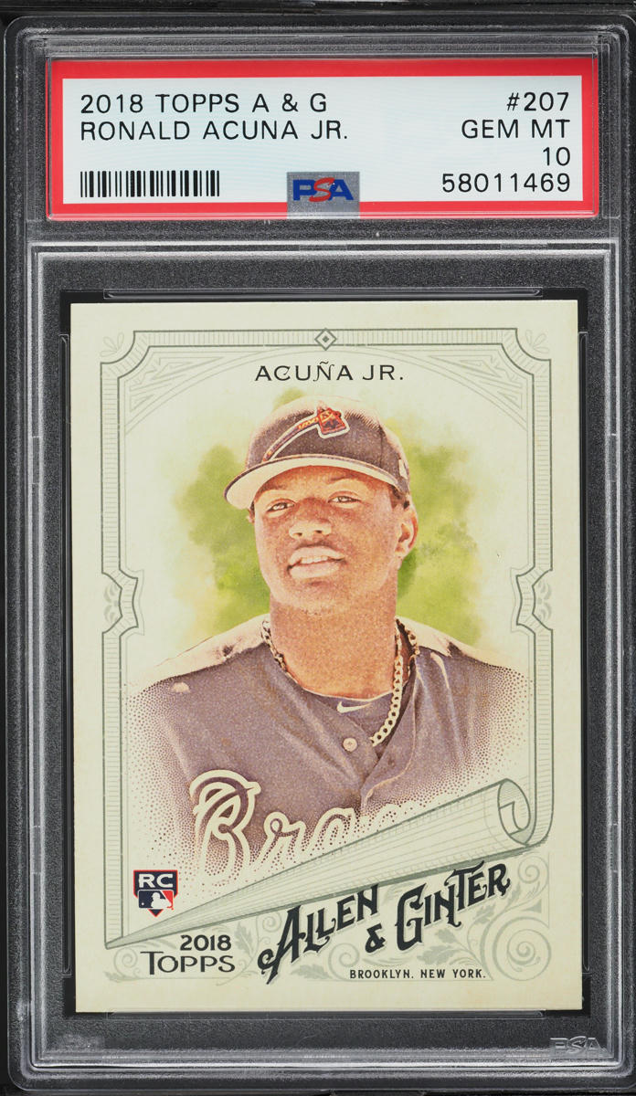 2018 Topps Allen & Ginter Ronald Acuna Jr. ROOKIE #207 PSA 10 GEM MINT