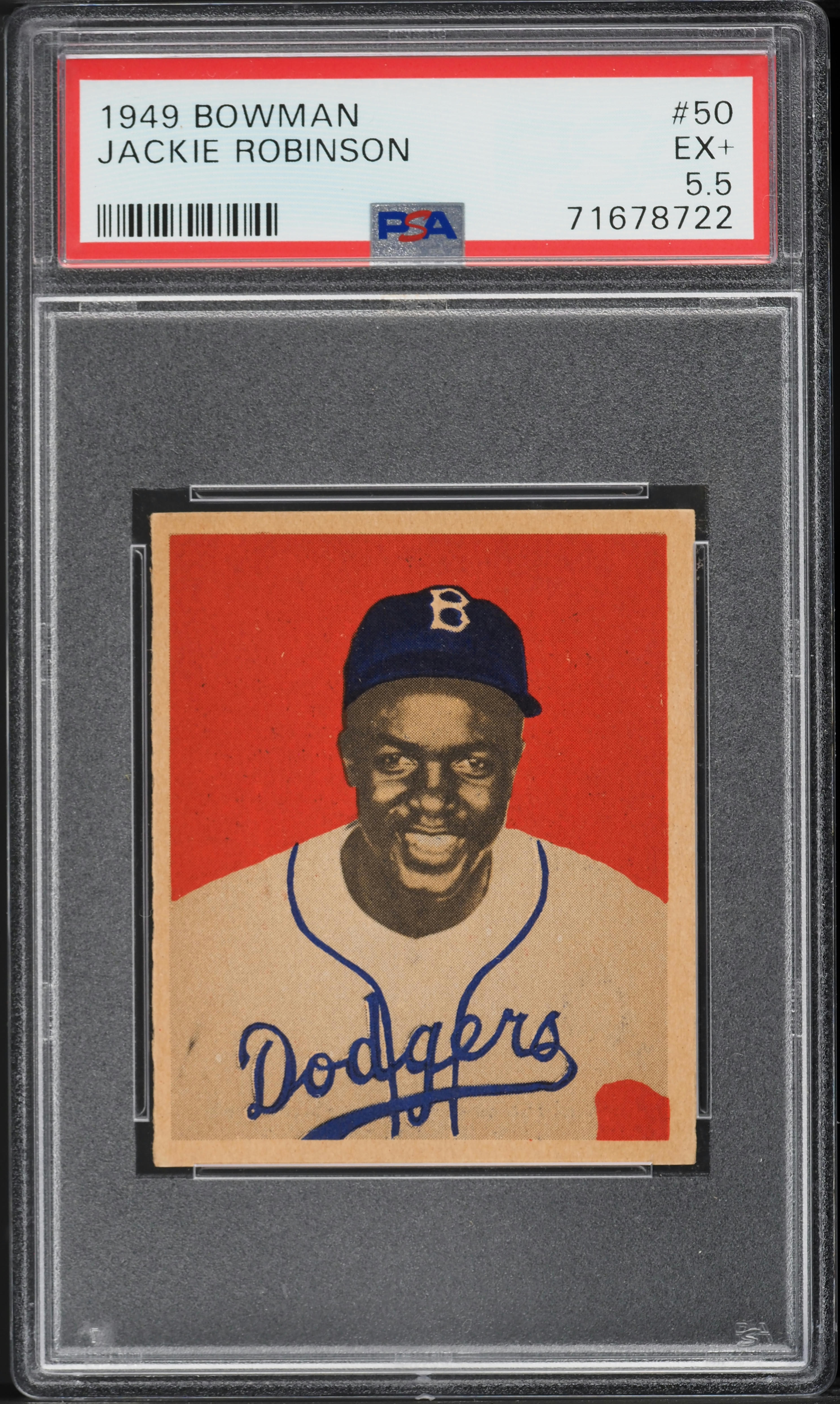 1949 Bowman Jackie Robinson ROOKIE #50 PSA 5.5 EX+