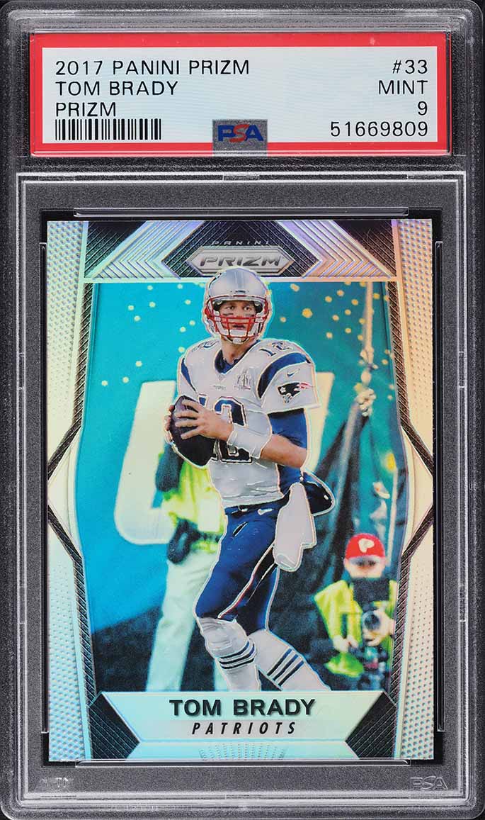 2017 Panini Prizm Silver Tom Brady #33 PSA 9 MINT