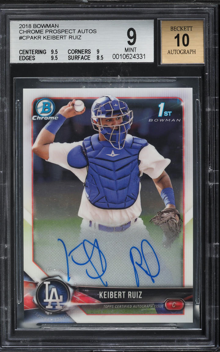 2018 Bowman Chrome Keibert Ruiz PROSPECT AUTO #CPA-KR BGS 9 MINT